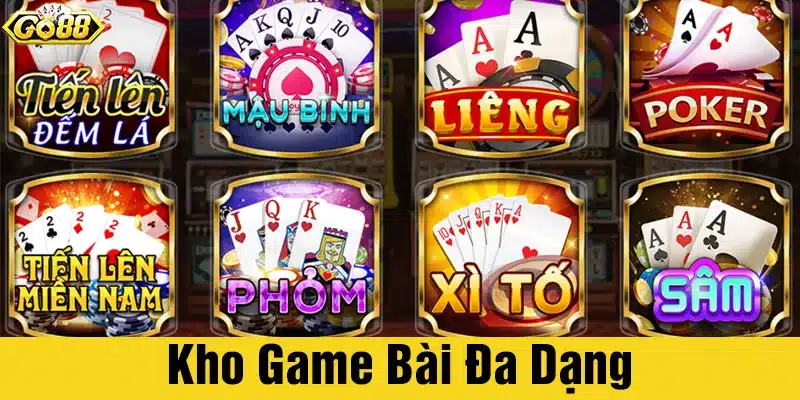 Go88 sở hữu Nhiều game bài hấp dẫn cho người chơi lựa chọn